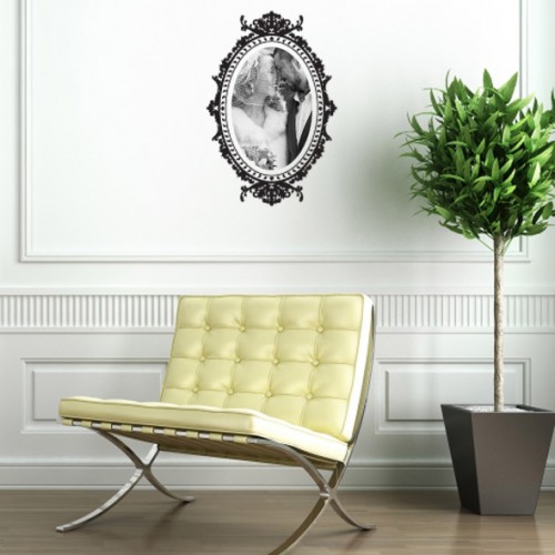 baroque elipse frame_wall sticker