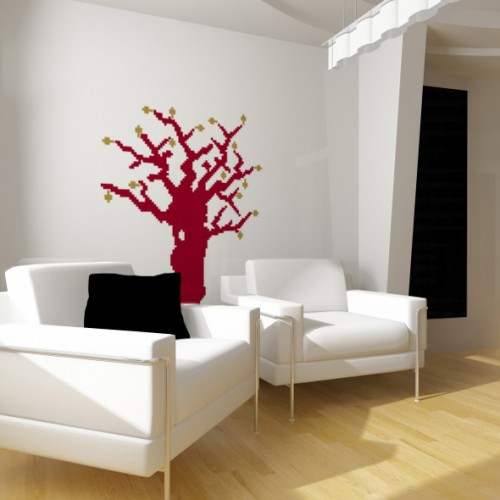 pixel tree_wall sticker