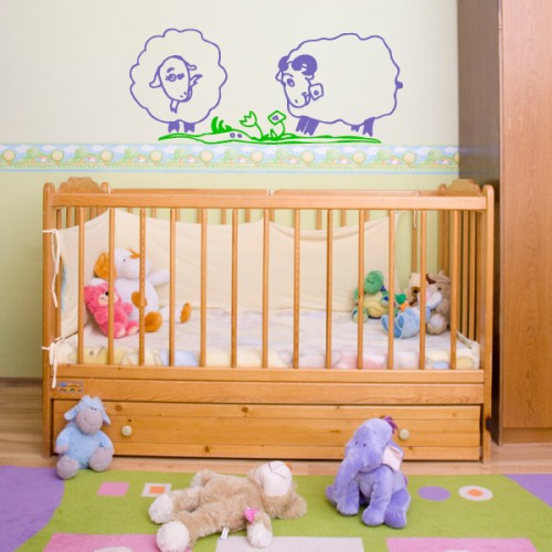 sheeps on a meadow_kids wall sticker