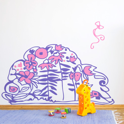 spring garden _kids wall sticker