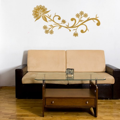 swirly flower_wall sticker